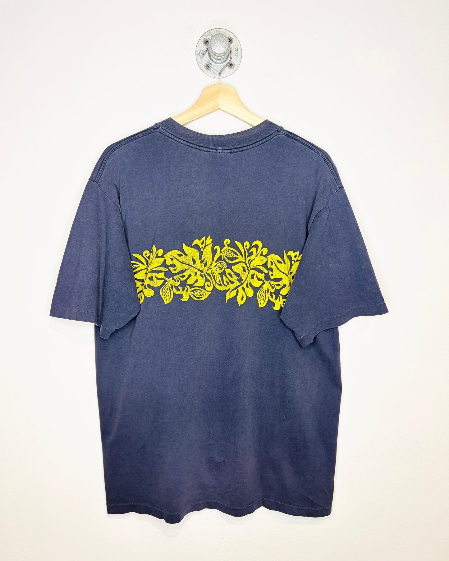 Vintage 90s Rusty Surfwear Faded Navy Blue Tee Shirt