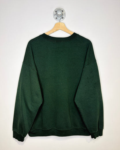 Vintage Early 00s Boxy University Of Alberta Forest Green Crewneck Sweatshirt