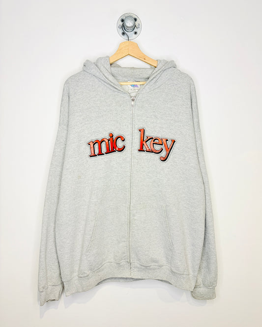 Vintage Disneyland Mickey Grey Zip Up Hoodie