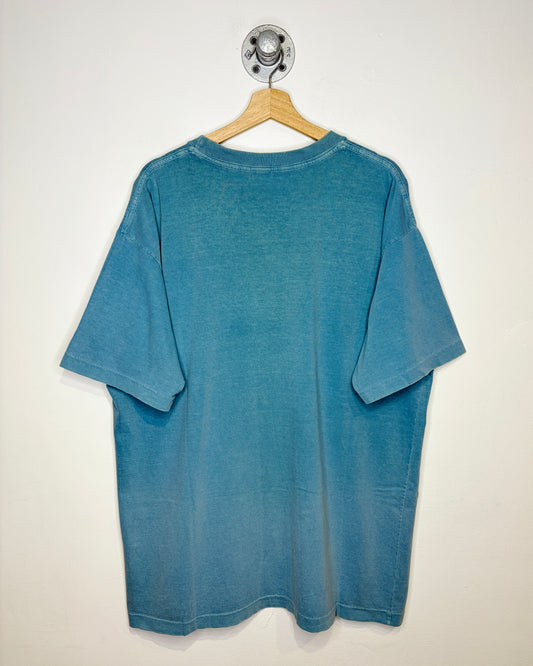 Vintage 90s Calvin Klein Sun Faded Slate Blue Tee Shirt