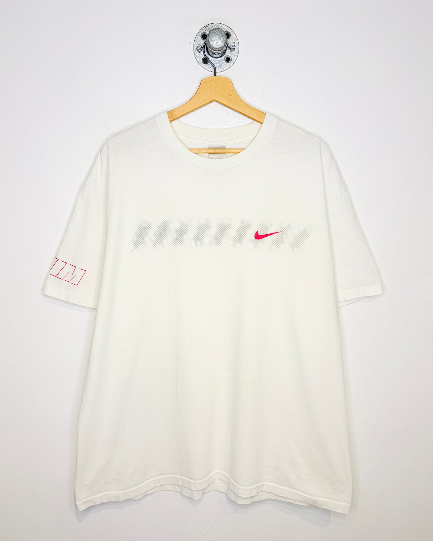 Vintage 90s Nike Half Tone Swoosh White Tee Shirt
