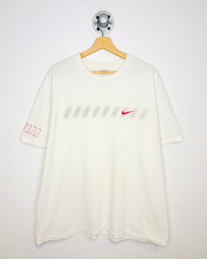Vintage 90s Nike Half Tone Swoosh White Tee Shirt