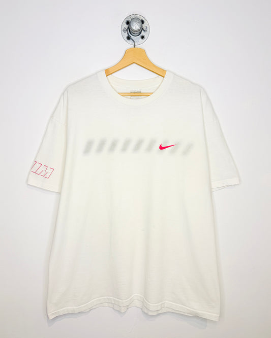 Vintage 90s Nike Half Tone Swoosh White Tee Shirt