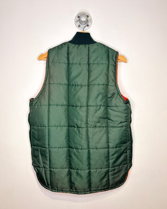 Vintage 80s Nikaldi Reversible Green & Orange Vest