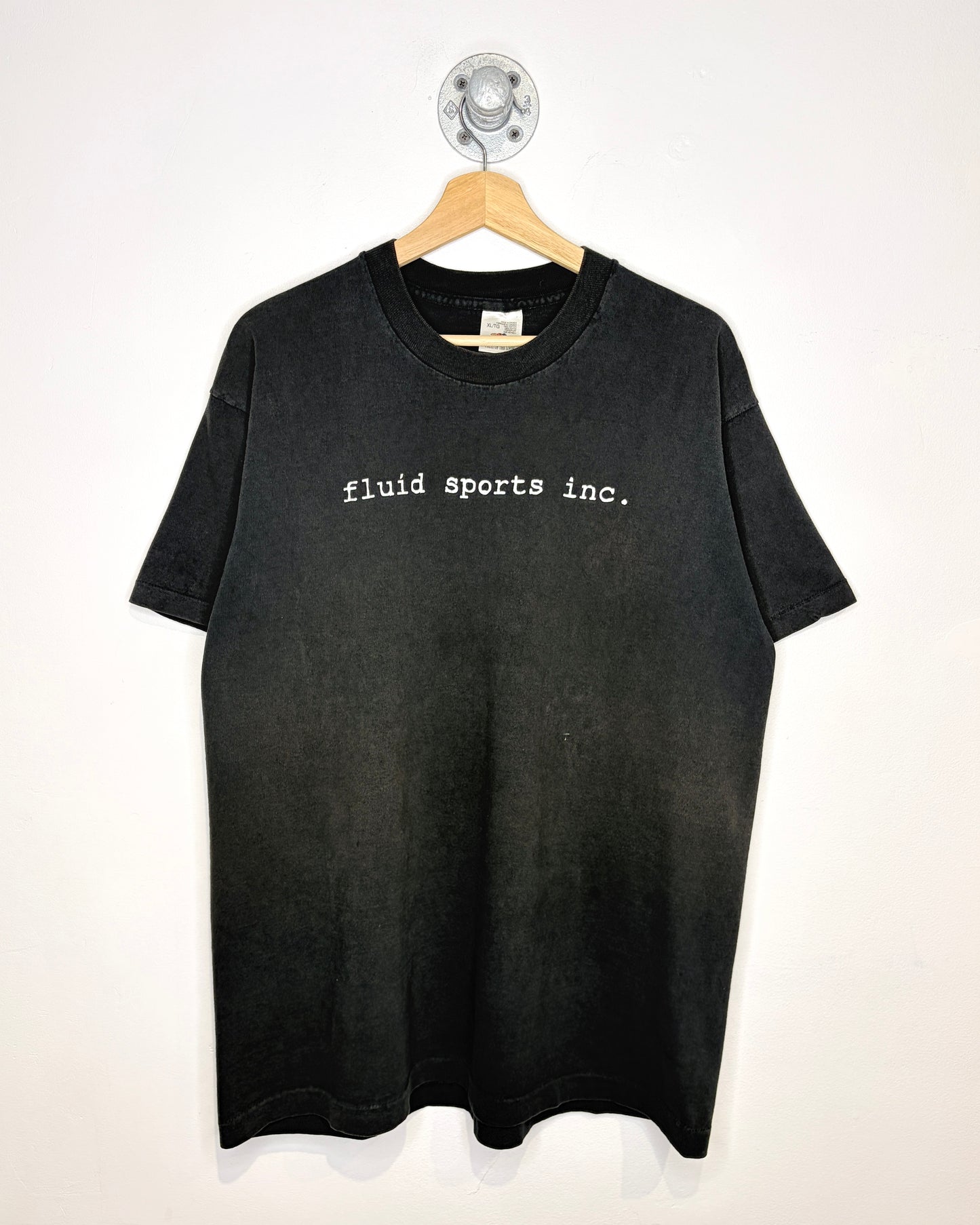 Vintage 90s Fluid Sports Inc. Black Tee Shirt
