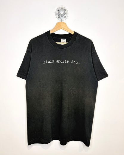 Vintage 90s Fluid Sports Inc. Black Tee Shirt