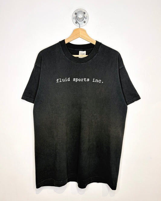 Vintage 90s Fluid Sports Inc. Black Tee Shirt