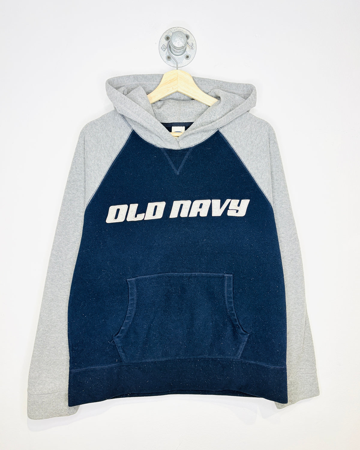 2000s Old Navy TwoTone Navy & Grey Fleece Hoodie