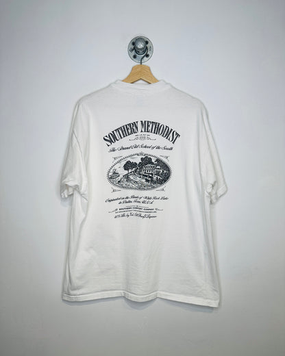 Vintage 1990s SMU The Grand Old School Of The South White Tee Shirt