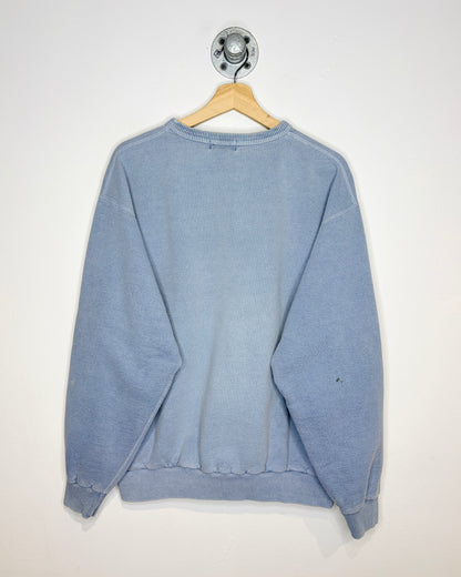Vintage 90s Lee Valley Faded Powder Blue Heavyweight Crewneck Sweatshirt
