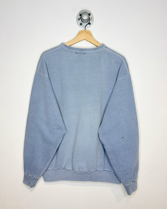 Vintage 90s Lee Valley Faded Powder Blue Heavyweight Crewneck Sweatshirt
