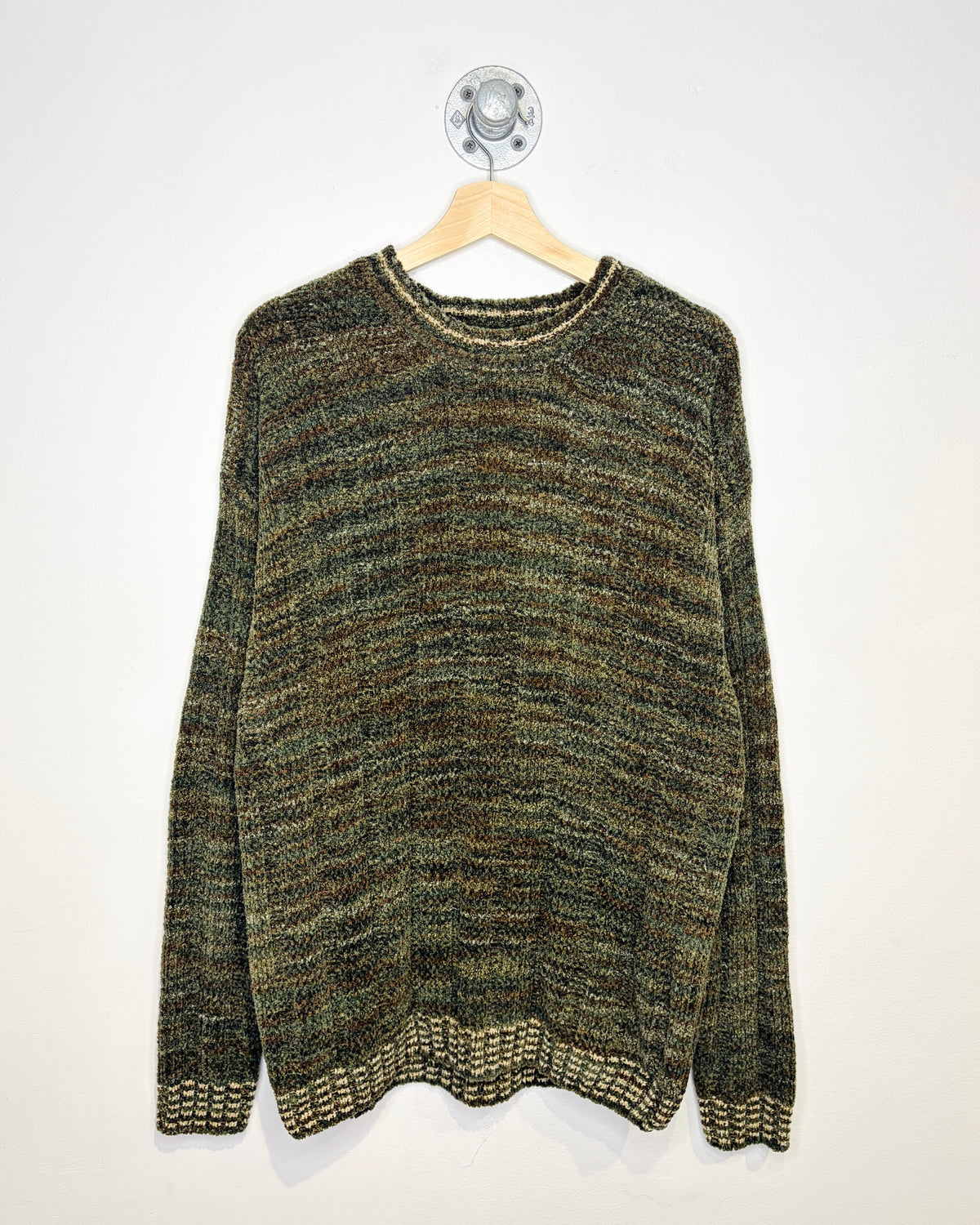 Vintage 90s Hill Archer Earth Tone Ribbed Sweater
