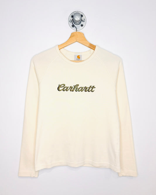 2000s Carhartt For Women Natural White Longsleeve Shirt