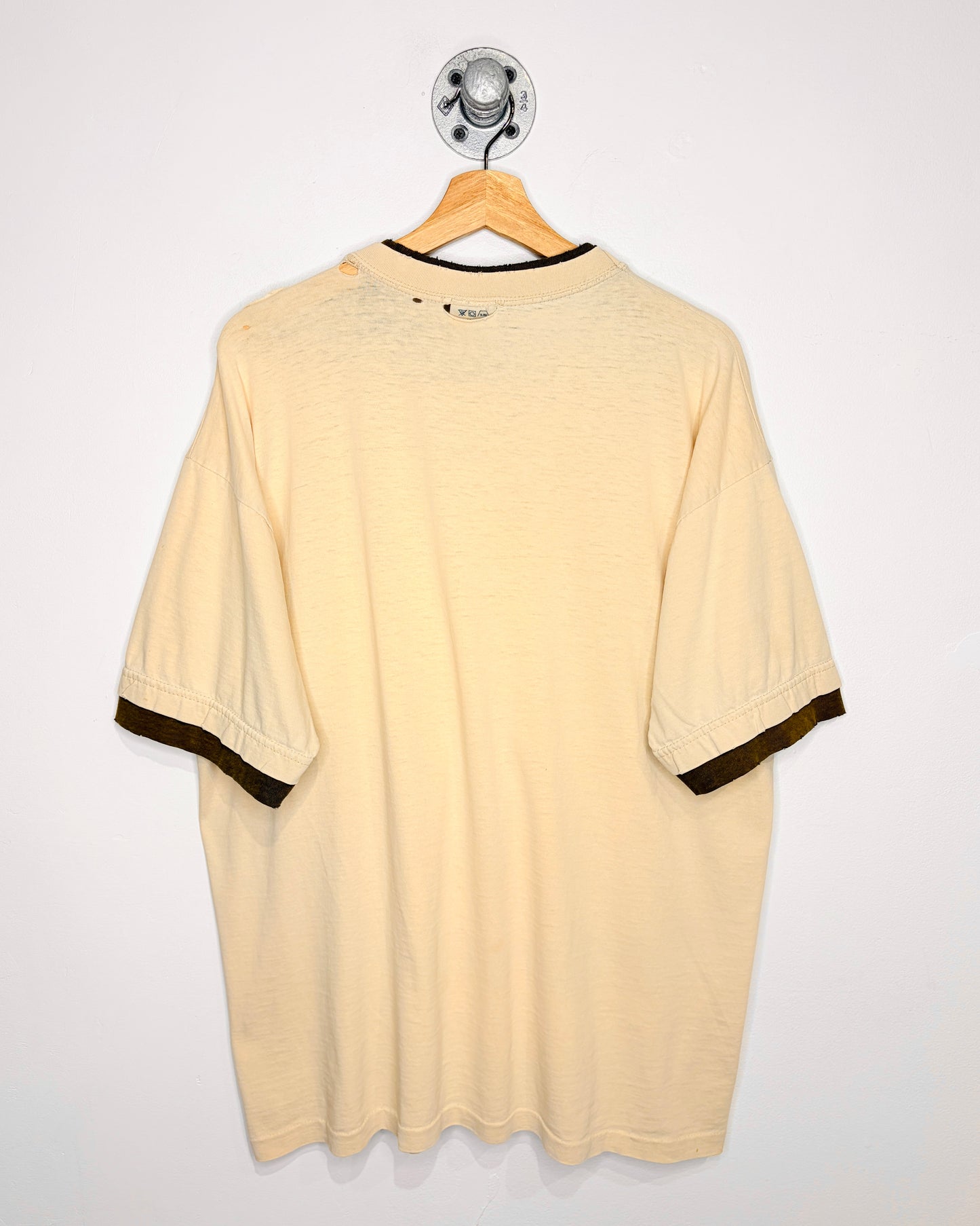 Vintage 90s USMC Distressed Tan & Green Tee Shirt