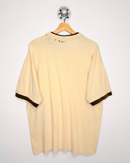 Vintage 90s USMC Distressed Tan & Green Tee Shirt