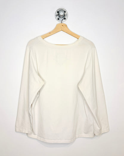 Y2K Women’s AE Sport White V-Neck Longsleeve Shirt