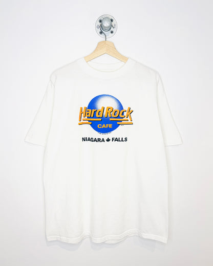 Vintage 1989 Hard Rock Cafe Niagara Falls White Tee Shirt