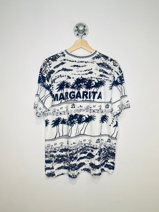 Vintage Margarita All Over Print Vacation Tee Shirt