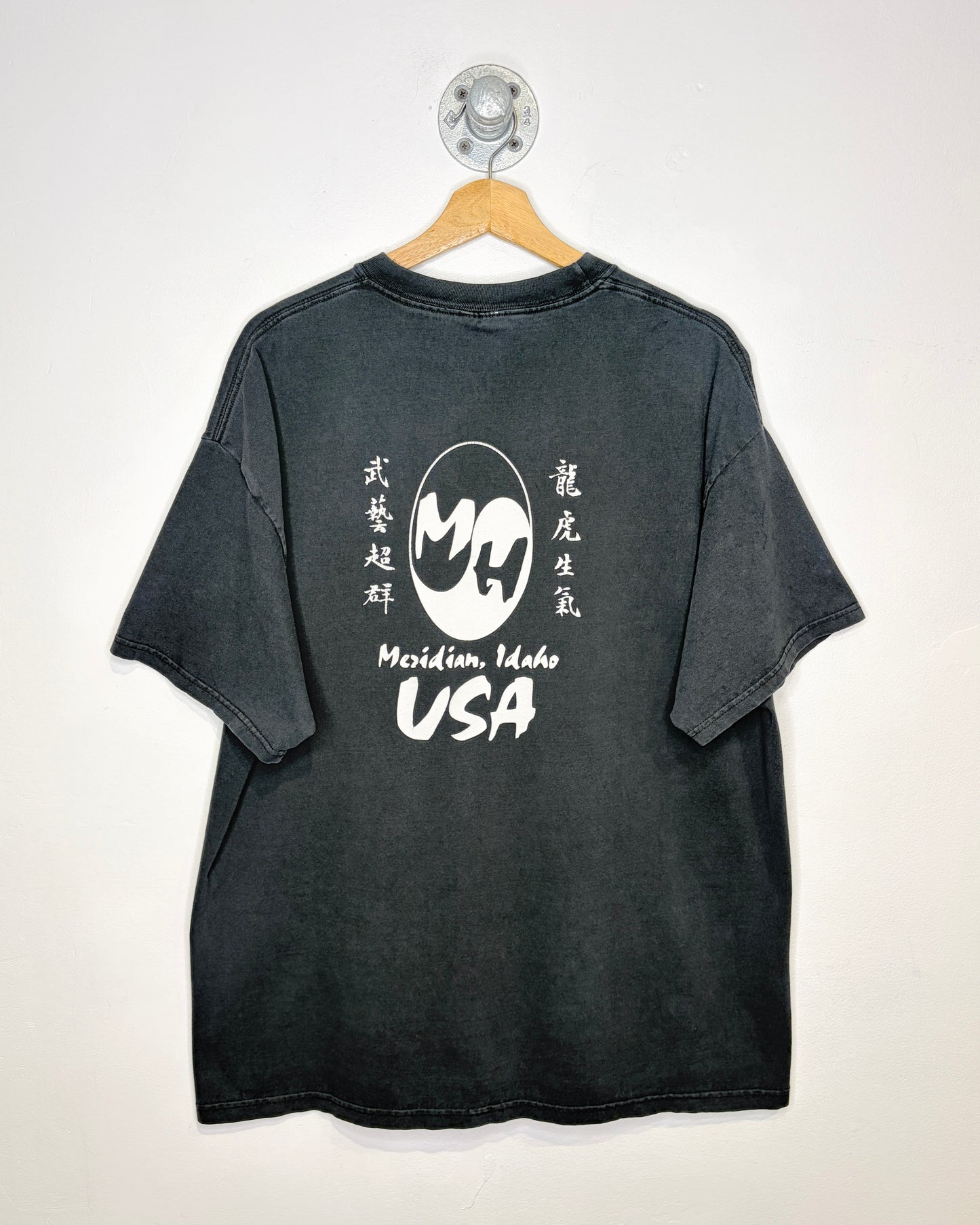 Vintage 2000s Kenpo Karate Faded Black Tee Shirt