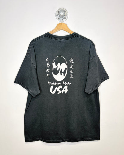 Vintage 2000s Kenpo Karate Faded Black Tee Shirt
