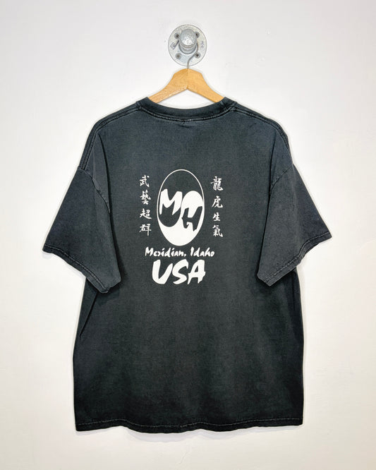 Vintage 2000s Kenpo Karate Faded Black Tee Shirt