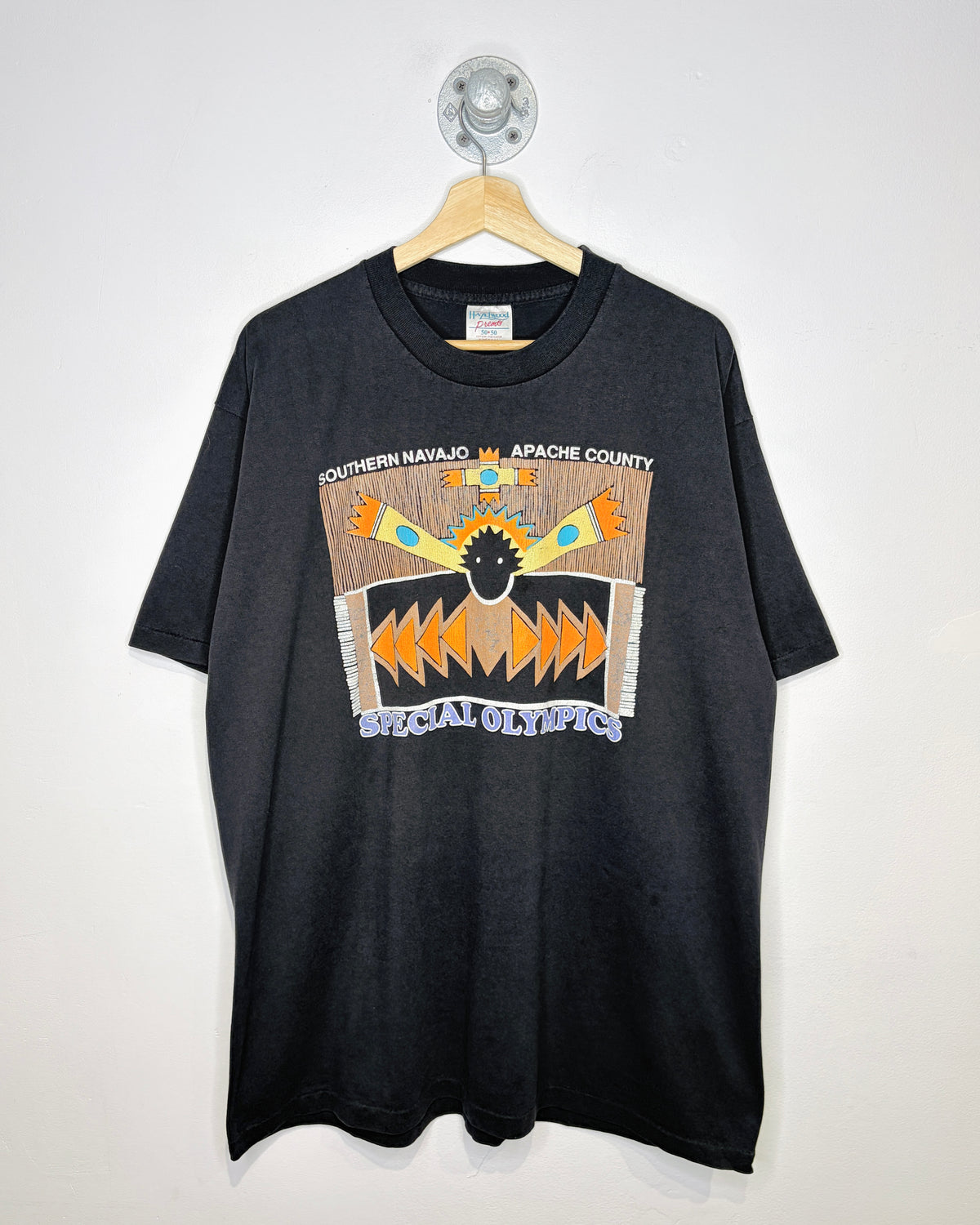 Vintage 90s Southern Navajo Special Olympics Black Tee Shirt