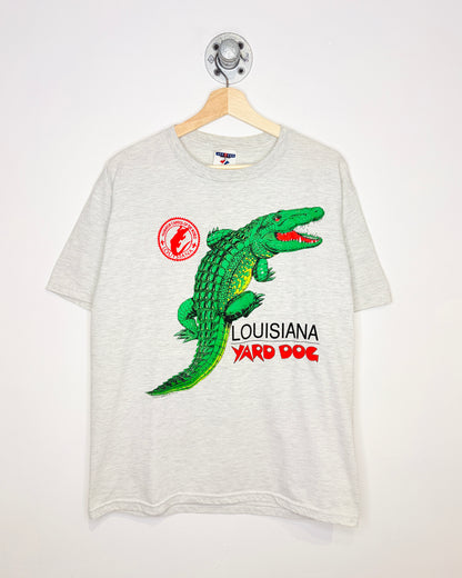 Vintage 90s Louisiana Yard Dog Grey Tee Shirt