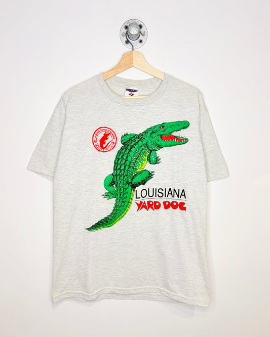 Vintage 90s Louisiana Yard Dog Grey Tee Shirt