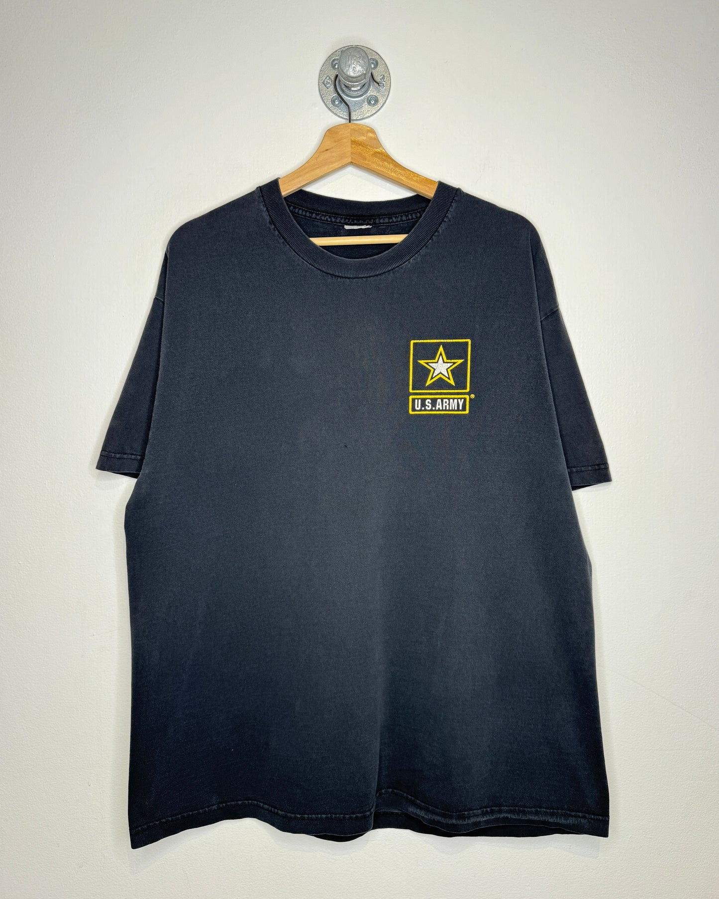 Vintage U. S. Army Heavily Faded Black Tee Shirt