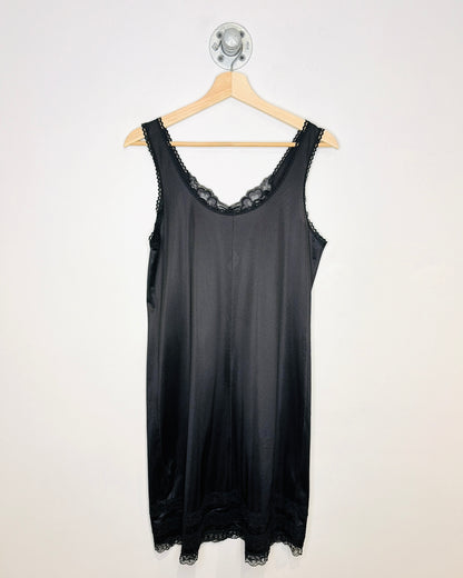 Vintage 90s Canadian-Made “Truly” Black Slip Dress