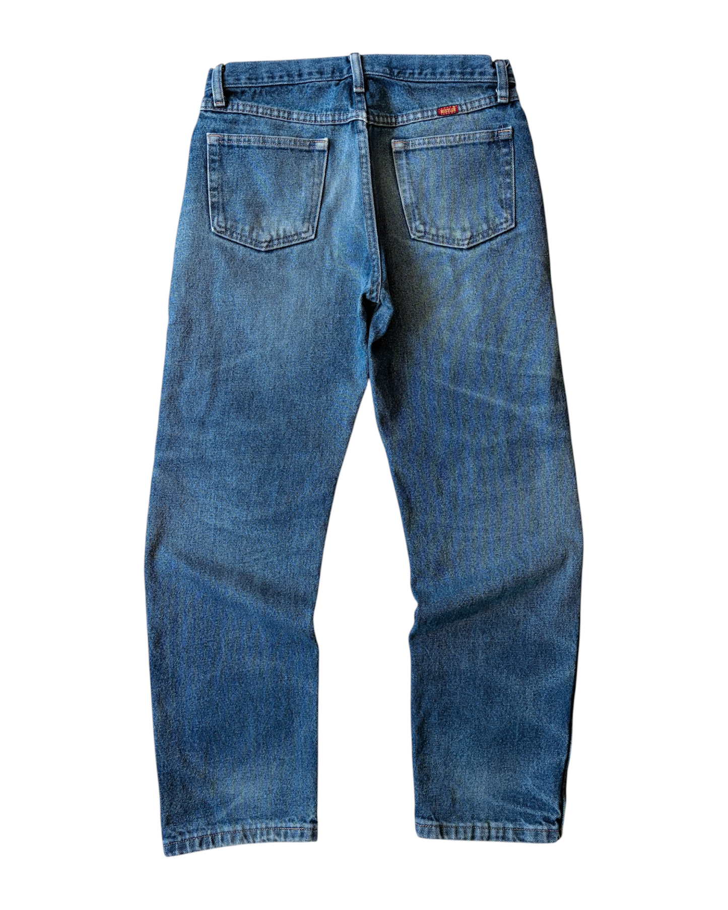 Vintage Rustler Heavily Faded Mid Wash Jeans