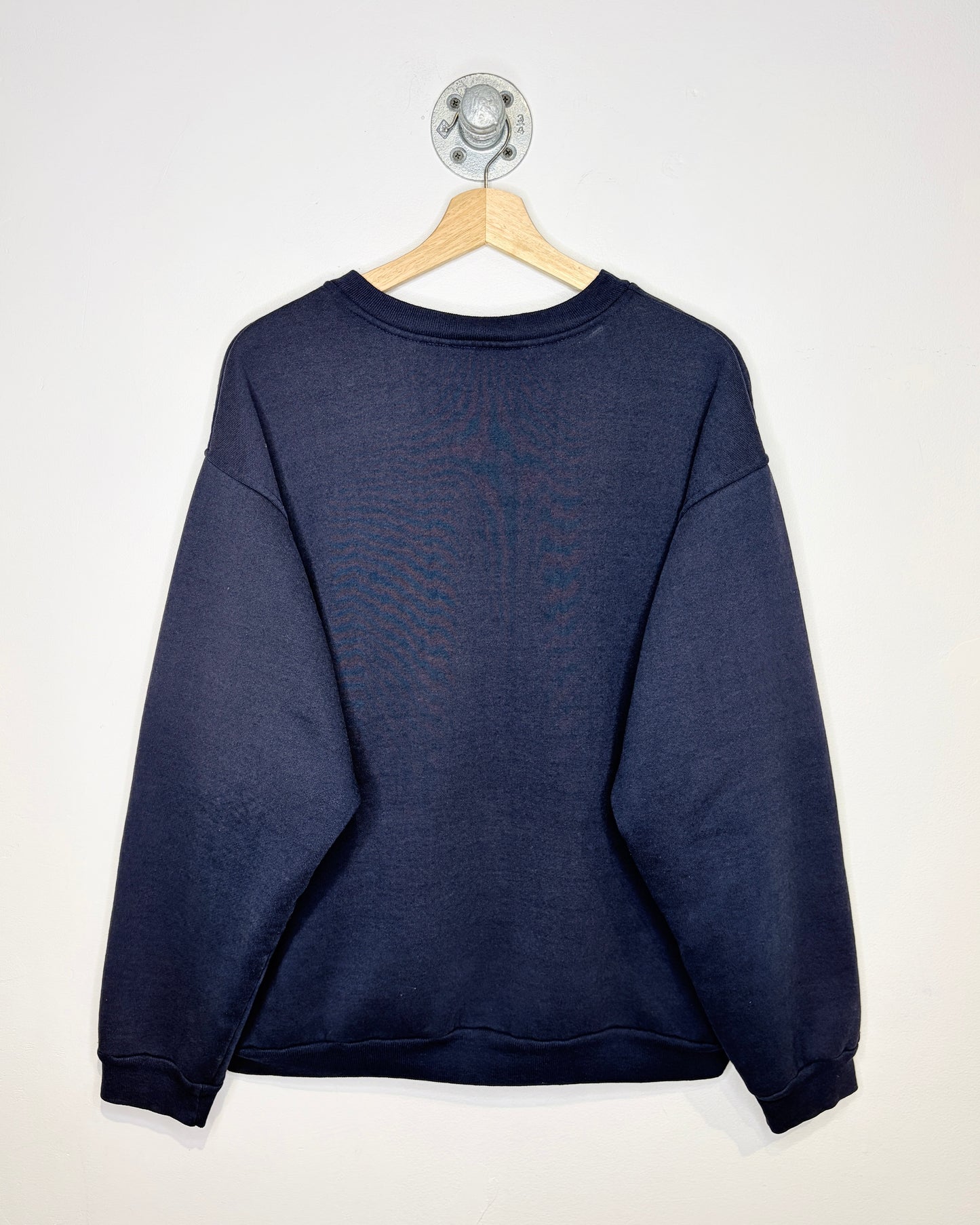 Vintage 90s Boxy Aureus Golf Crest Tonal Navy Crewneck Sweatshirt