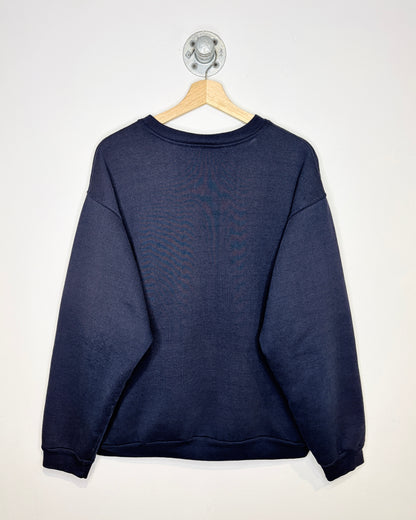 Vintage 90s Boxy Aureus Golf Crest Tonal Navy Crewneck Sweatshirt