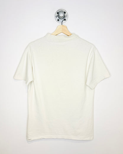 Vintage 90s Distressed Faster Colour White Tee Shirt