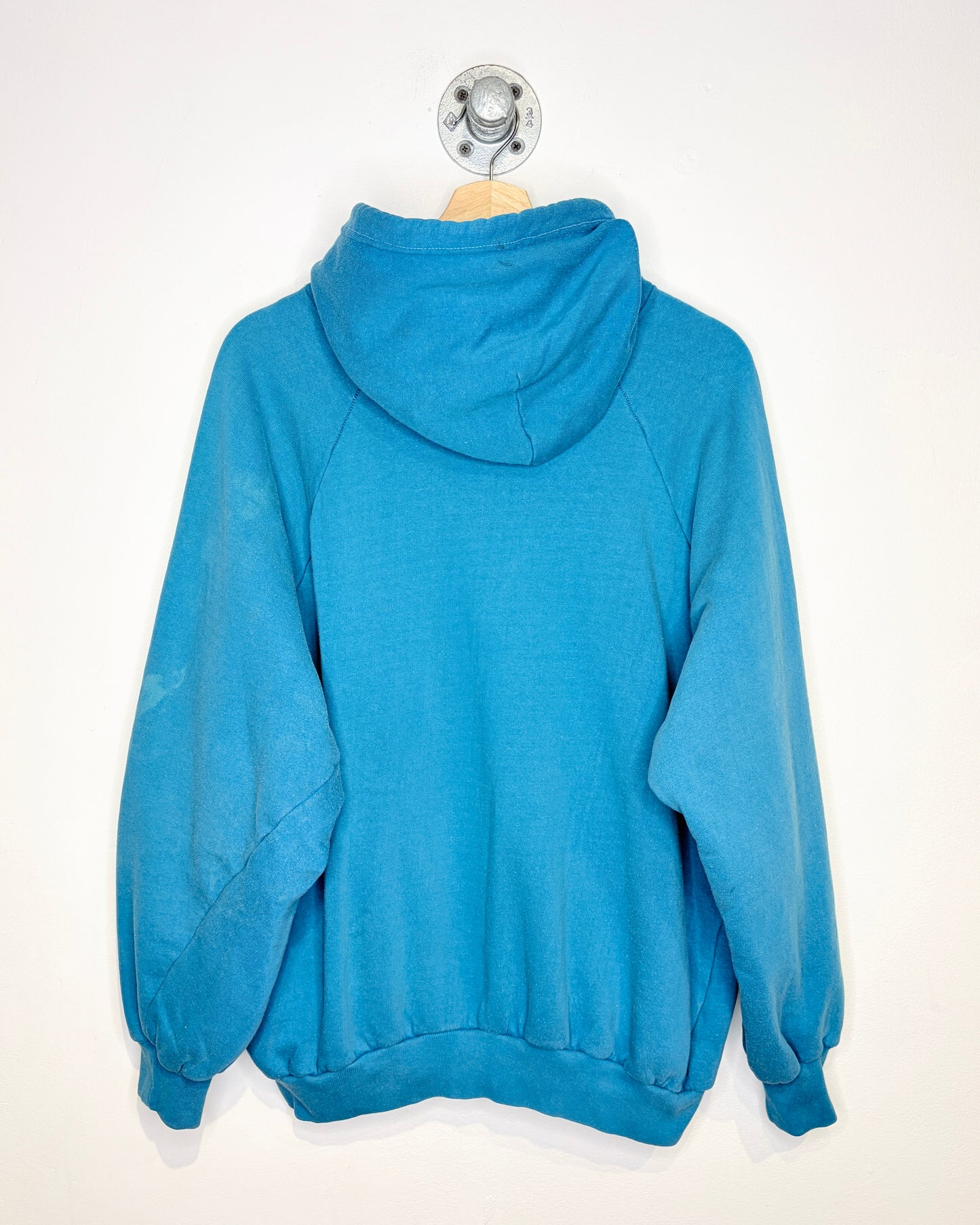 Vintage 90s Coleman Thermal Lined Teal Zip Up Hoodie