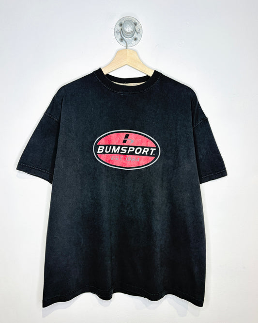 Vintage 90s Boxy Bum Sport Black Tee Shirt