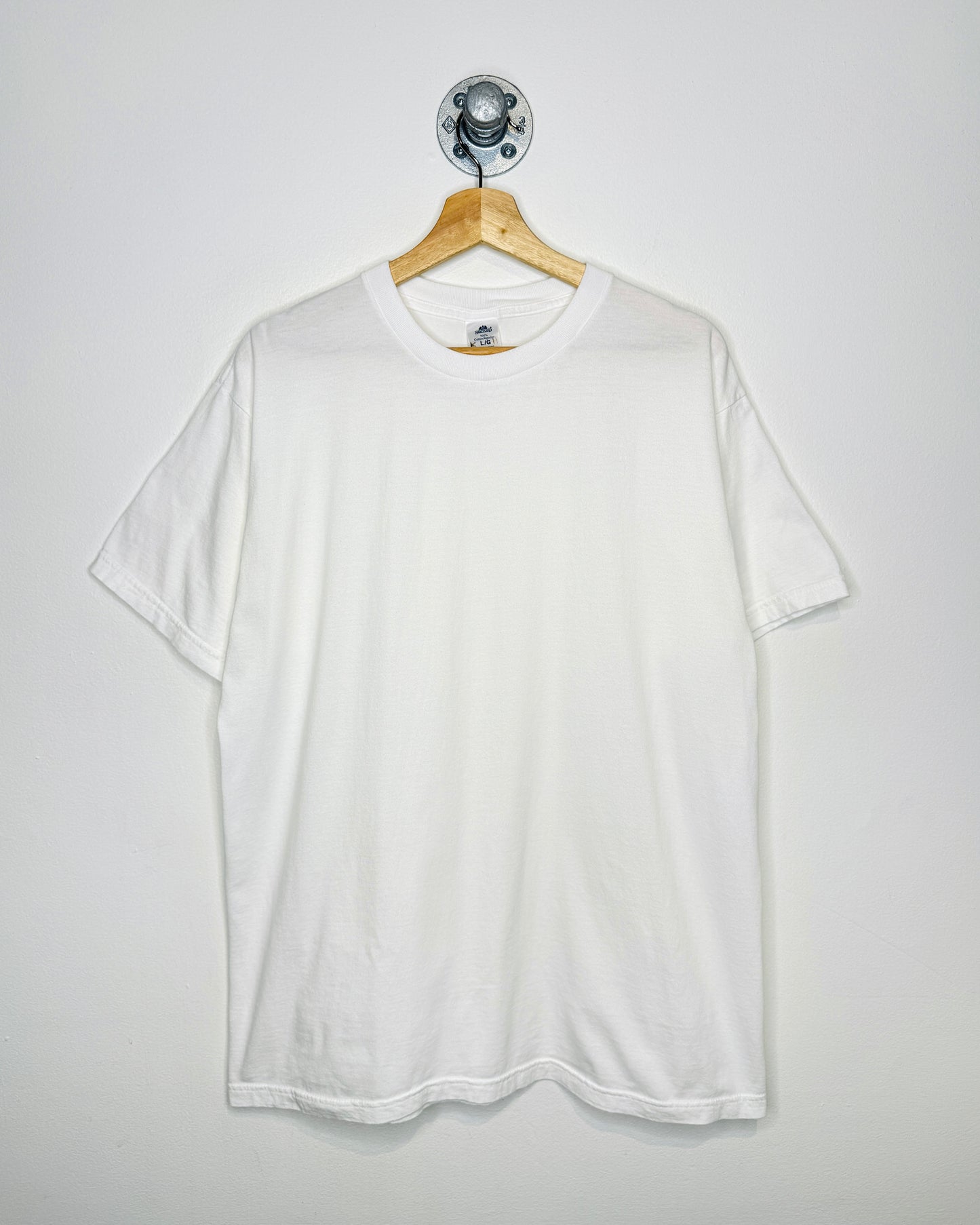 Vintage 90s Stafford Blank White Tee Shirt