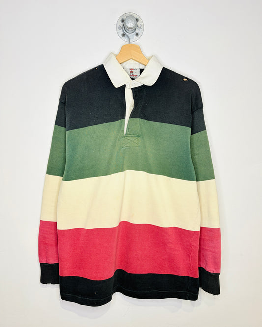 Vintage 90s Barbarian Distressed Colo Block Rugby Shirt