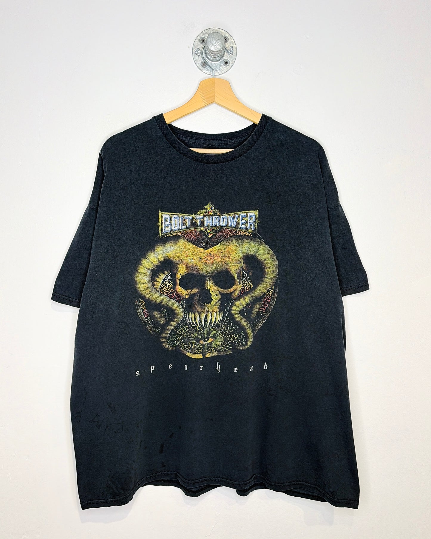 2000s Bolt Thrower Spearhead Faded Black Tee Shirt