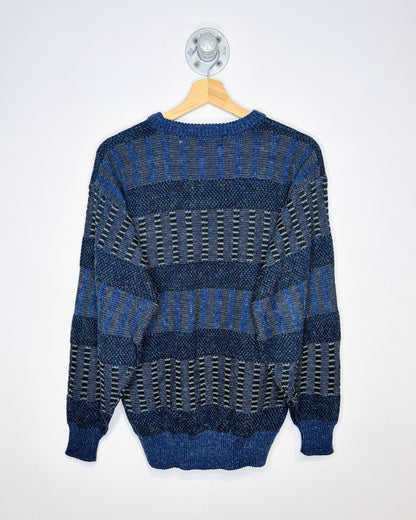Vintage 90s Tela Blue Patterned Sweater