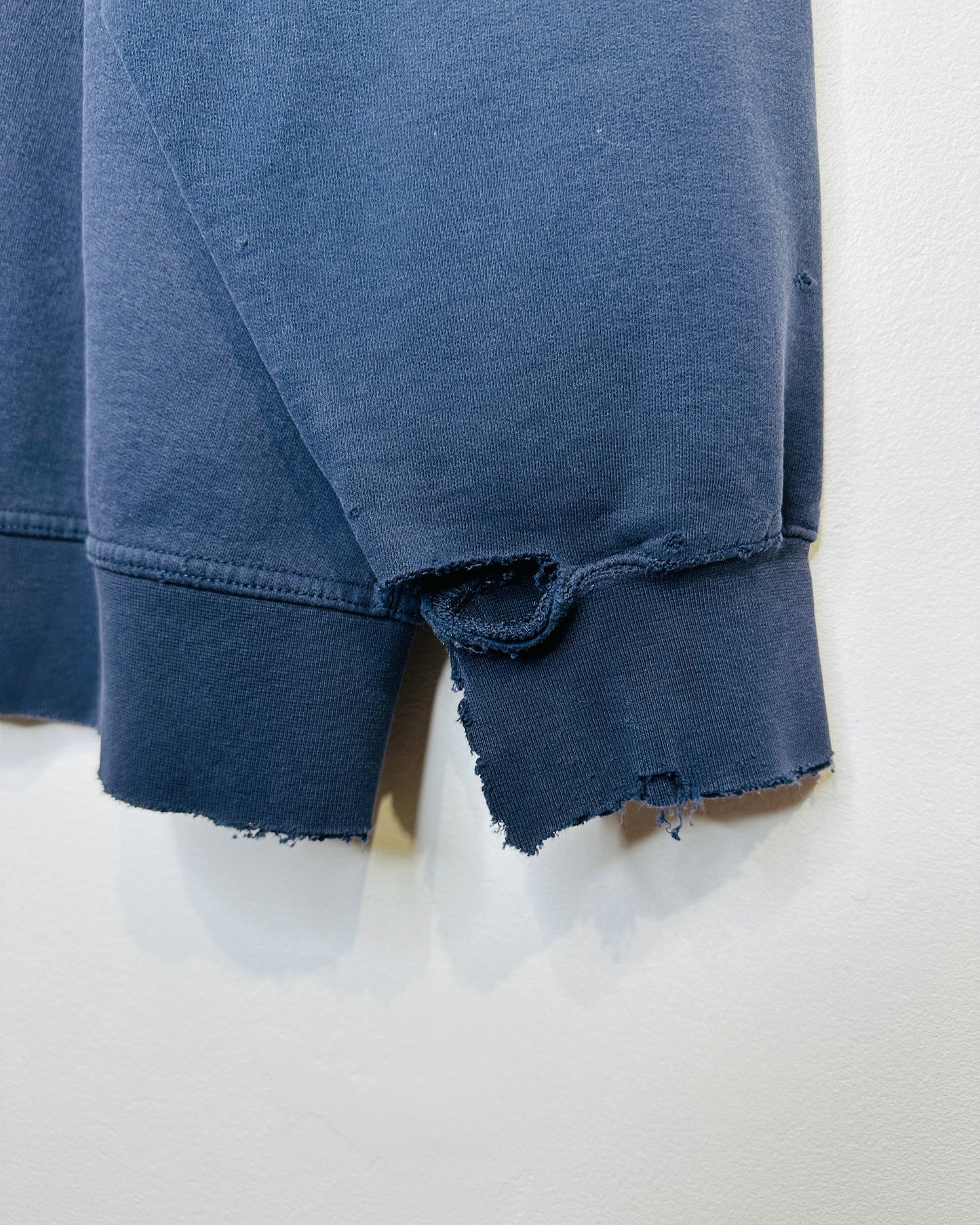 Vintage 1990s BUM Equipment Navy Distressed Sweatshirt Crewneck