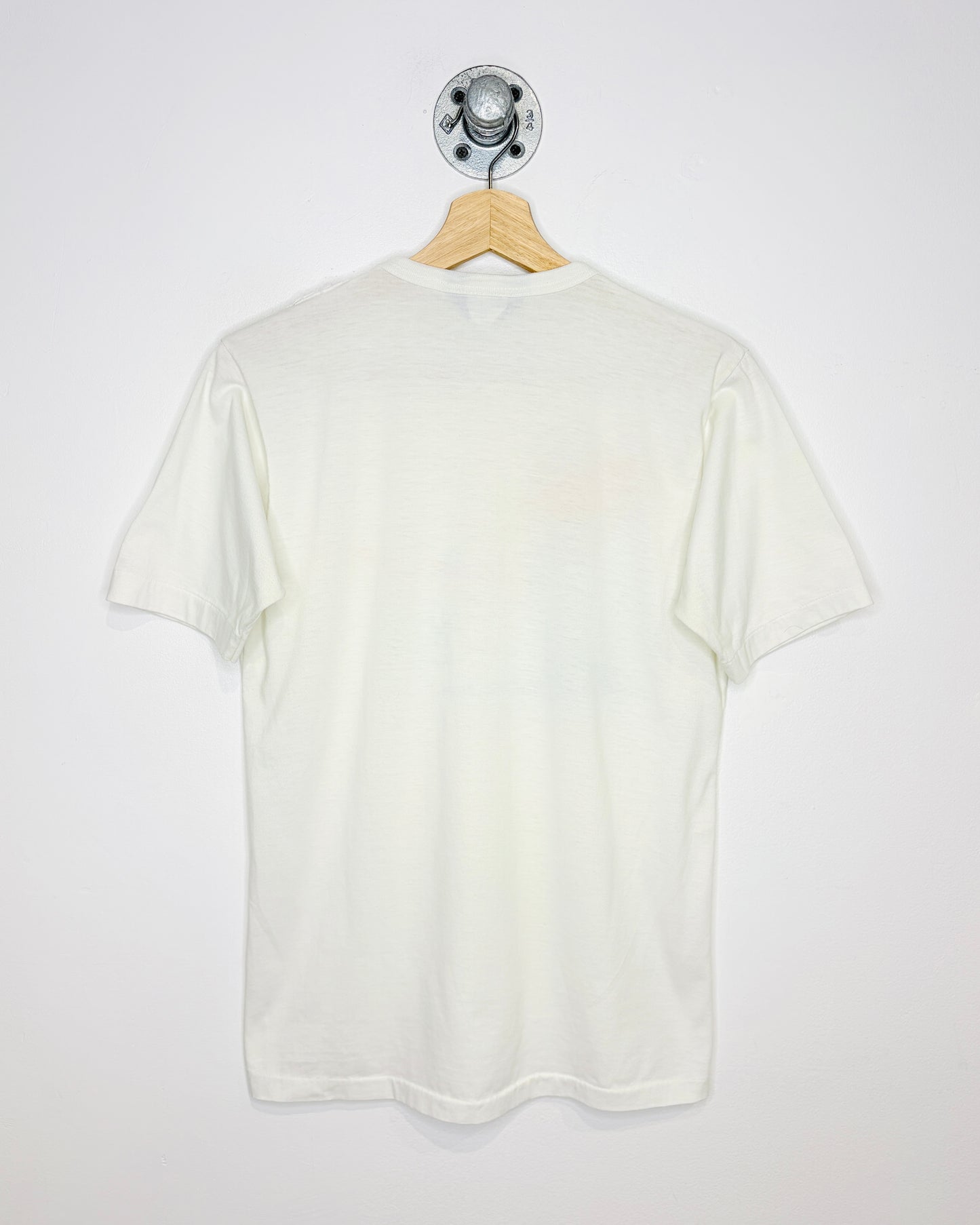 Vintage 80s Sunset Bay Paper Thin White Tee Shirt