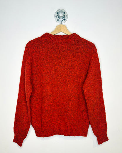 Vintage 80s L. L. Bean Orange Wool Sweater