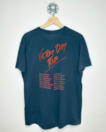 Vintage 90s Tom Cochrane Victory Day Tour Black Tee Shirt