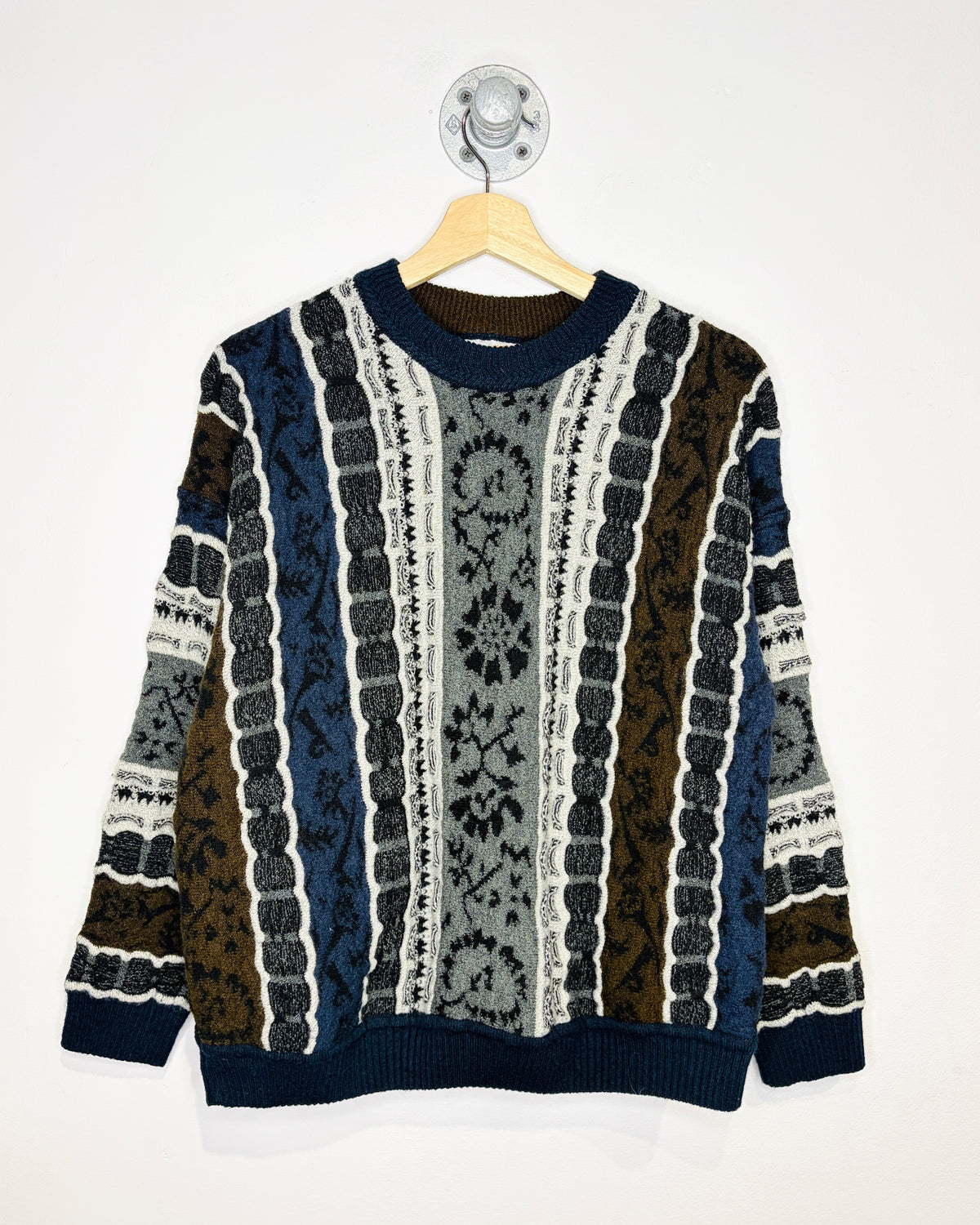 Vintage 90s Monello Italy Coogi Style Sweater