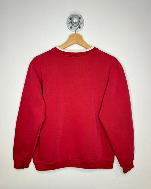 Vintage 2000s Penguins Faded Red Crewneck Sweatshirt