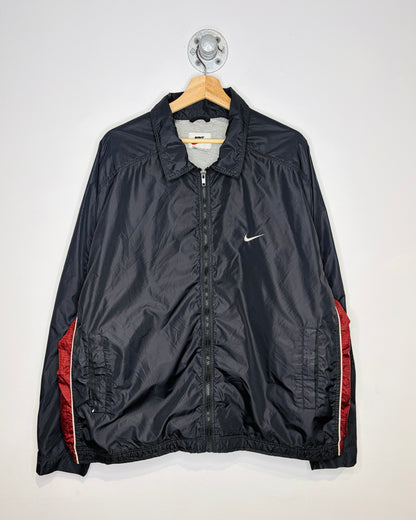 Vintage 90s Nike TwoTone Black & Burgundy Coach Jacket