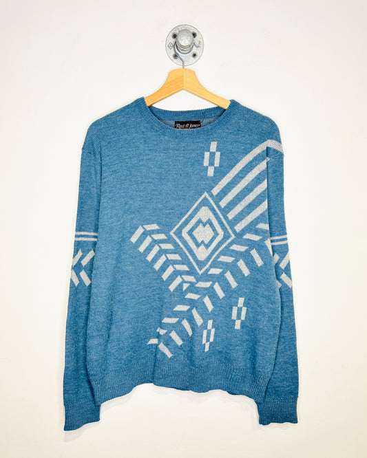 Vintage 90s Reed St. James Light Blue Sweater