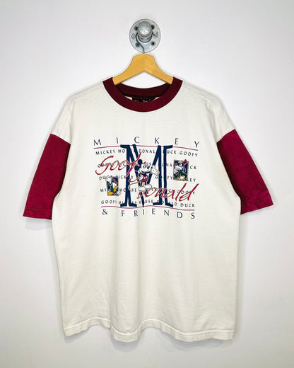 Vintage 90s Mickey & Friends White Tee Shirt