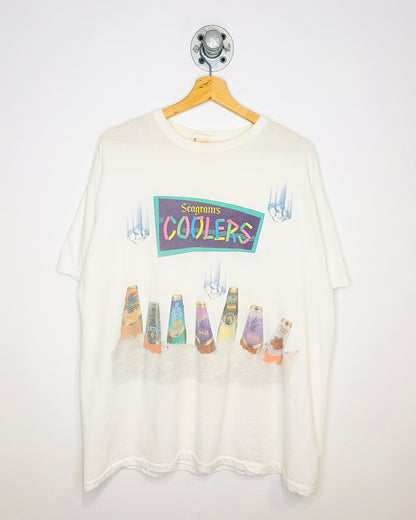 Vintage 80s Seagram’s Coolers Paper Thin White Promo Tee Shirt